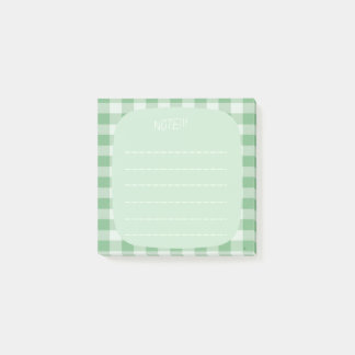 Post-it® Mint Plaid Note Design
