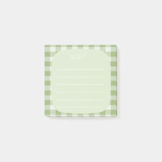 Post-it® Mint Plaid Note Design