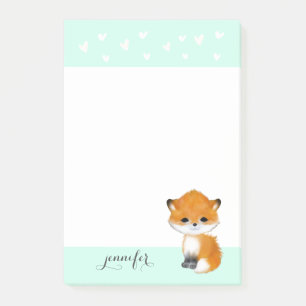 Post-it® Mint Woodland Fox Heart Publier sa note