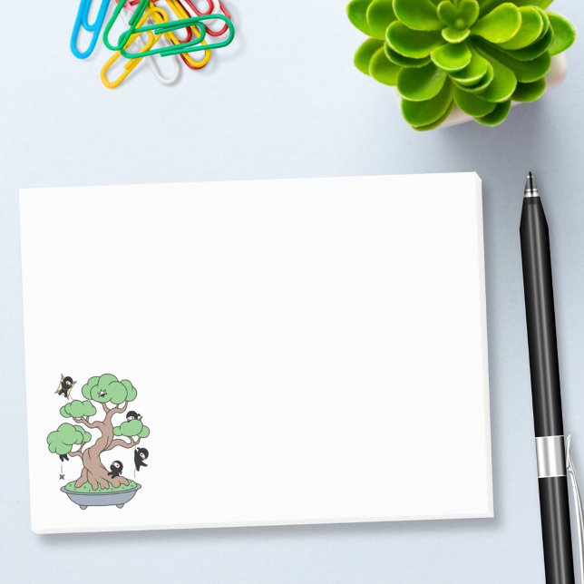 Post-it® Minuscules Ninjas dans l'arbre de Bonsai (Créateur téléchargé)