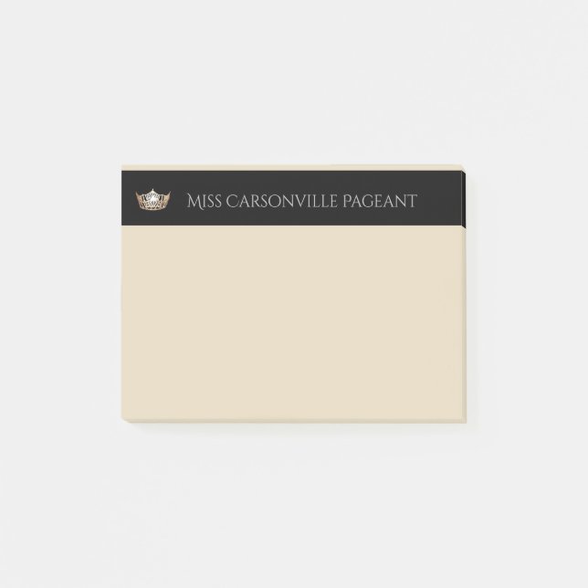 Post-it® Miss America Gold Crown & Name Post-it-Notes (Devant)