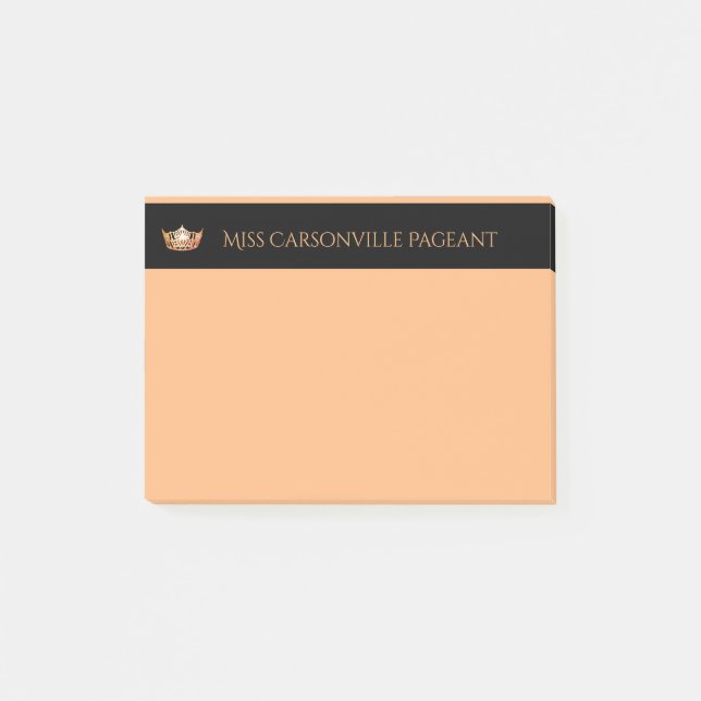 Post-it® Miss America Orange Crown & Name Post-it-Notes (Devant)