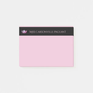 Post-it® Miss America Pink Crown & Name Post-it-Notes