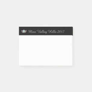 Post-it® Miss America Silver Crown & Name Post-it-Notes