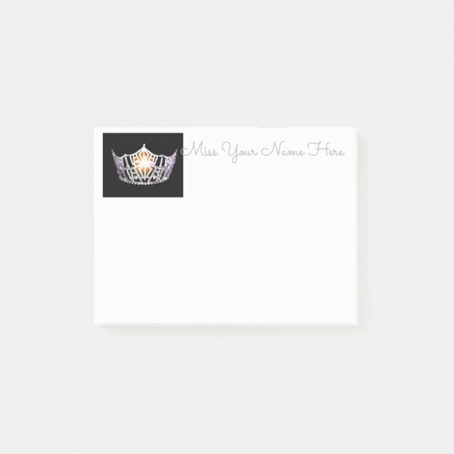 Post-it® Miss America Silver Crown Post-it-Notes (Devant)
