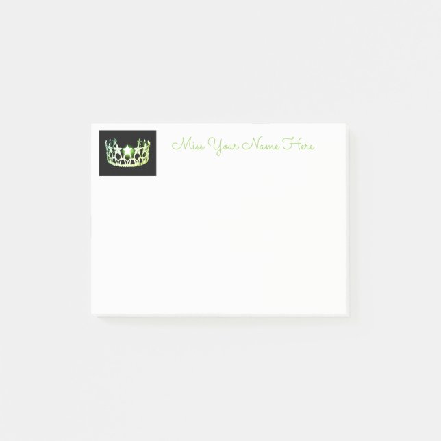 Post-it® Miss USA Lime Green Crown Post-it-Notes (Devant)