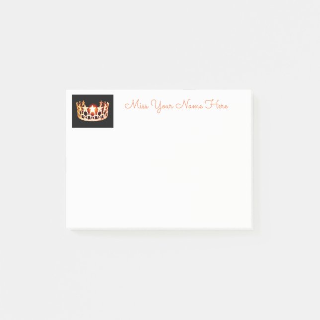 Post-it® Miss USA Orange Crown Post-it-Notes (Devant)