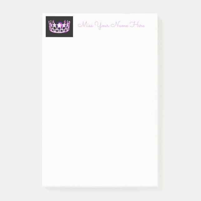 Post-it® Miss USA Orchid Pink Crown Post-it-Notes (Devant)
