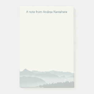 Post-it® Misty Mountains note pad avec nom