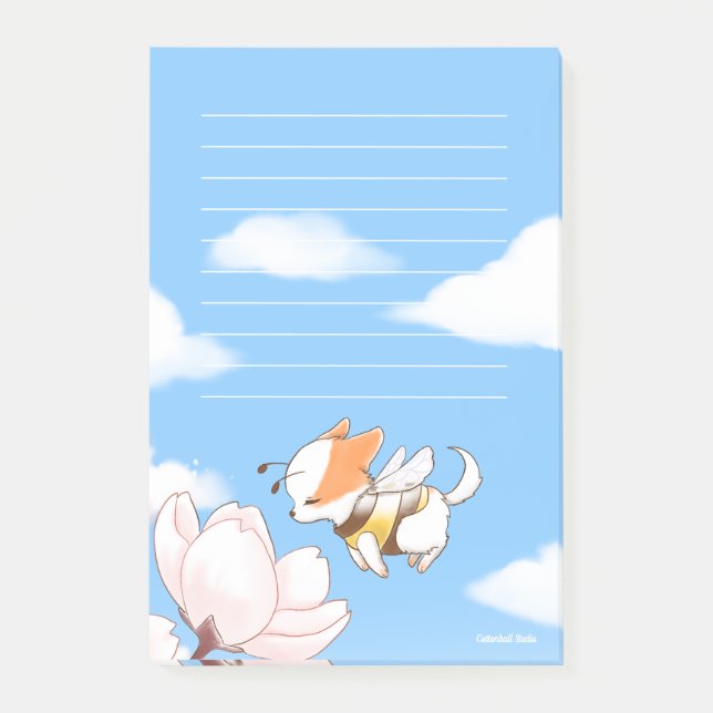 Post-it® Mochi Bee and Flowers Floral Springy (Devant)