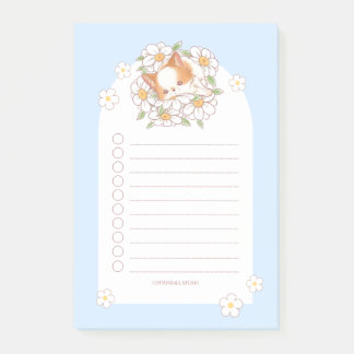 Post-it® Mochi sur lit de fleurs Notepad de printemps