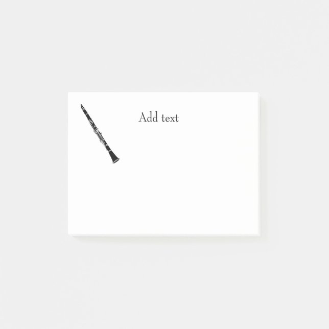 Post-it® Modèle Clarinet, personnalisable (Devant)