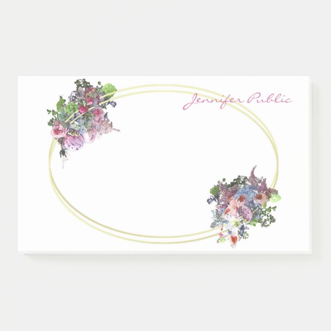 Post-it® Modèle d'aquarelle à la main (Devant)