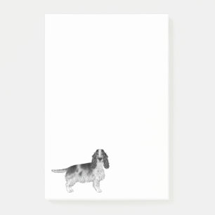 Post-it® Modèle de Cocker Spaniel Anglais en Noir et Blanc