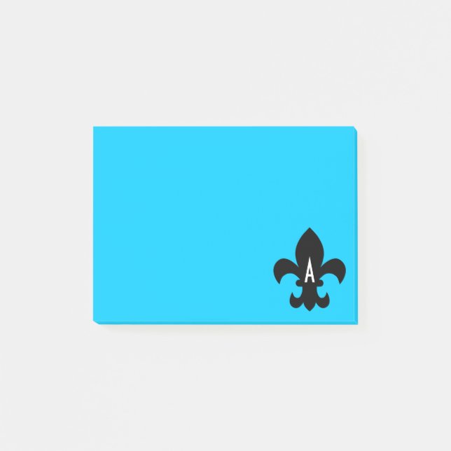 Post-it® Modèle de monogramme Fleur de Lis (Devant)