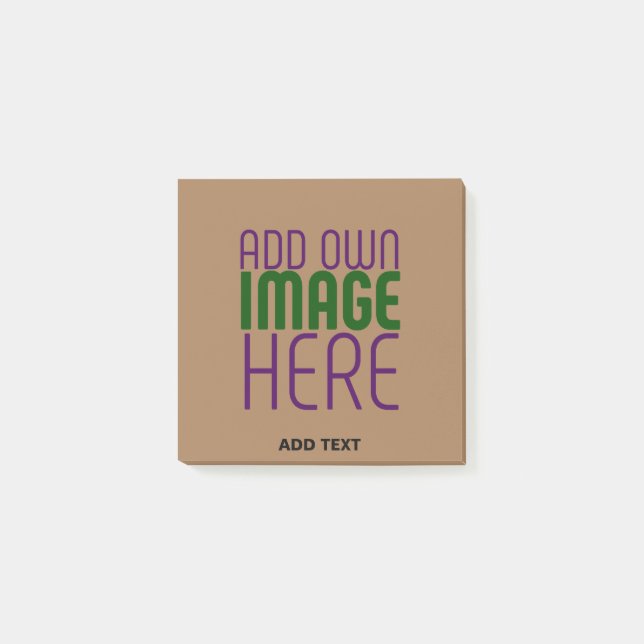 POST-IT® MODÈLE DE TEXTE D'IMAGE BROWN SIMPLE MODERNE (Devant)
