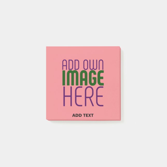 POST-IT® MODÈLE DE TEXTE D'IMAGE ROSE MODERNE ÉDITABLE SAUM (Devant)