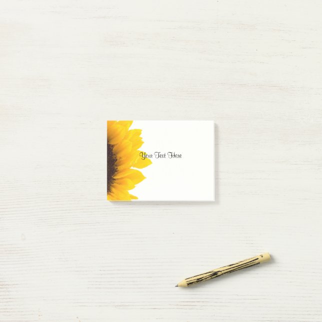 Post-it® Modèle de Tournesol Magnifique (Sur un bureau)