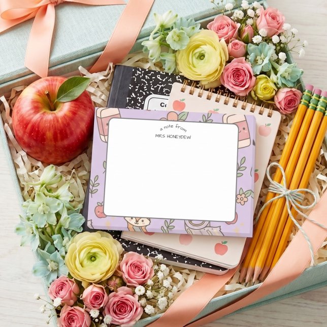 Post-it® Modèle d'école violette pour l'appréciation des en (Créateur téléchargé)
