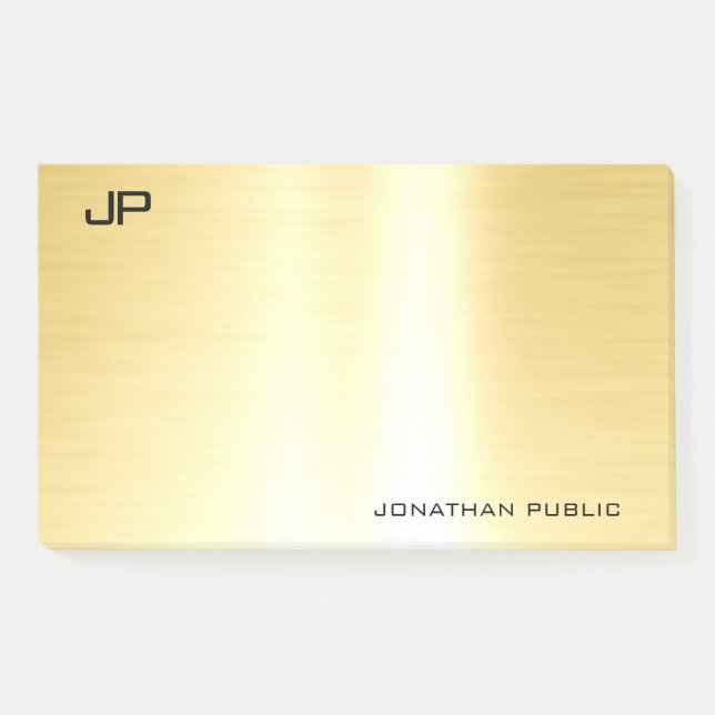 Post-it® Modèle d'or professionnel moderne élégant simple (Devant)