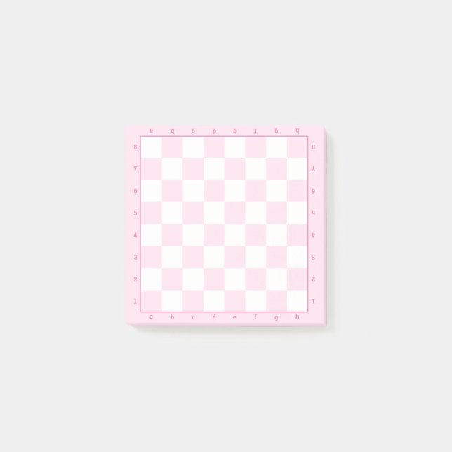 Post-it® Modèle du jeu d'échecs Pink Pastel (Devant)