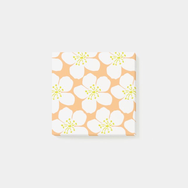 Post-it® Modèle floral blanc (Devant)