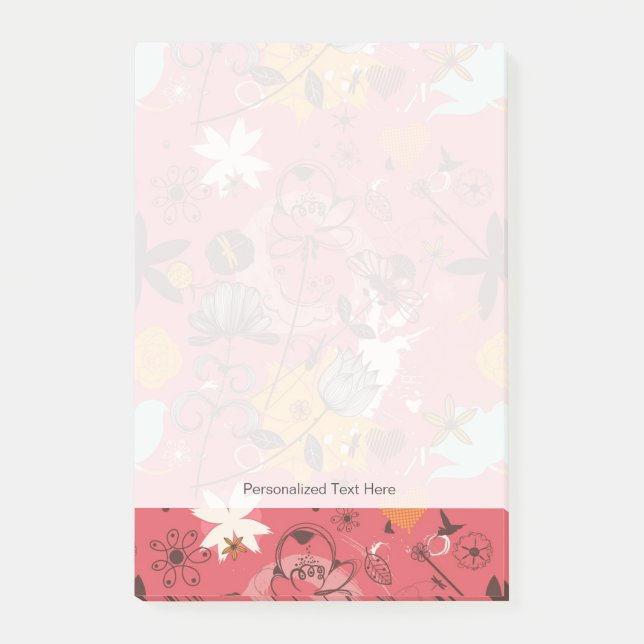 Post-it® Modèle floral rétro 2 (Devant)