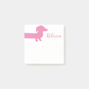 Post-it® Modèle personnalisé Cute Pink Dachshund