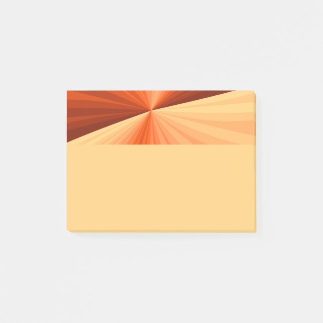 Post-it® Modern Abstract Orange Red Vanilla Graphic Fractal (Devant)