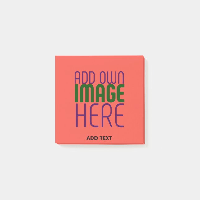 POST-IT® MODERN EDITABLE RED ORANGE IMAGE TEXT TEMPLATE (Devant)