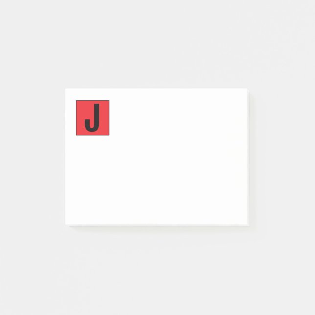 Post-it® Modern Elegant Plain Professional Monogram (Devant)