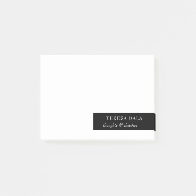 Post-it® Modern Minimal | Stylish Black and White Notes (Devant)