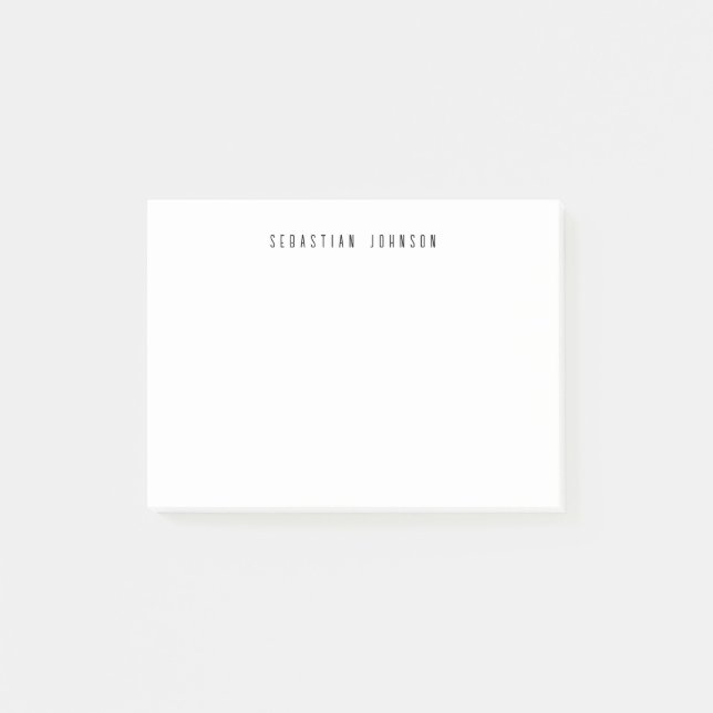 Post-it® Modern Minimalist Personalized Name Stationery (Devant)