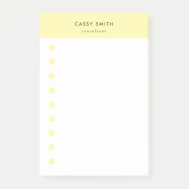 Post-it® Modern Monogram & White Yellow  Daily  (Devant)