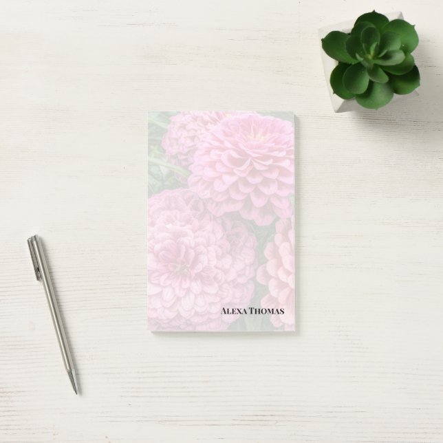 Post-it® Modern Pink Dahlias (Bureau)