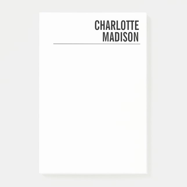 Post-it® Modern Simple White Trendy Minimalist Plain  (Devant)