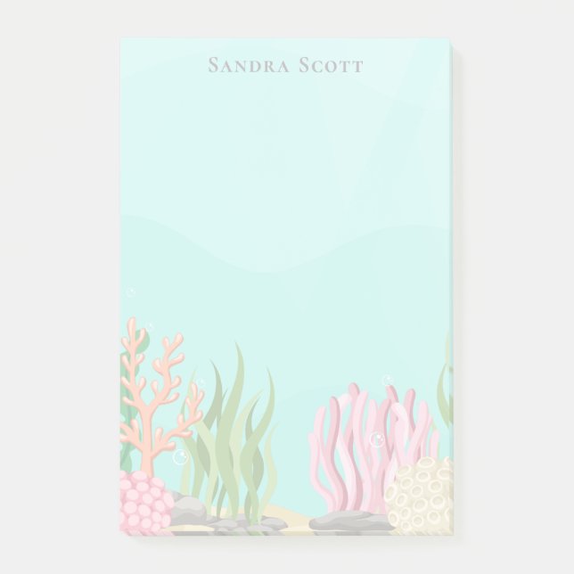 Post-it® Modern Trendy Simple Tropical Sea Girly  (Devant)