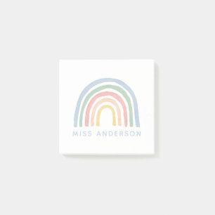 Post-it® Moderne aquarelle arc-en-ciel professeur merci cad