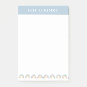 Post-it® Moderne aquarelle arc-en-ciel professeur merci cad