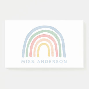 Post-it® Moderne aquarelle arc-en-ciel professeur merci cad