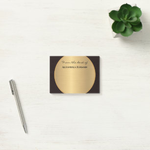 Post-it® Moderne Black Gold Elegant Stylish Personnaliser