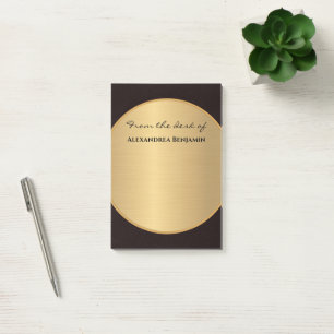 Post-it® Moderne Black Gold Elegant Stylish Personnaliser