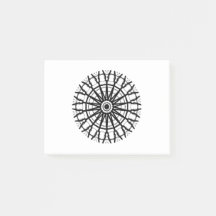 MODERNE _CERCLE ROSE Kaléidoscope _COULEUR _NOIR