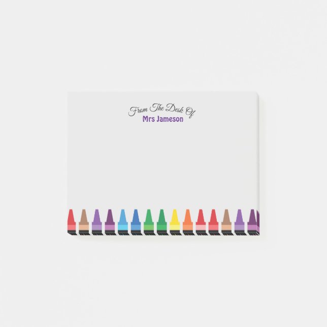 Post-it® Moderne chic mignon du bureau de Rainbow Crayon (Devant)