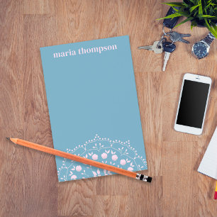 Post-it® Moderne Chic Simple Rose Périwinkle Bleu Personnal