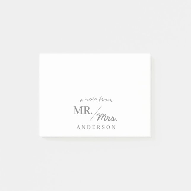 Post-it® Moderne Chic Un Mot De Monsieur et Madame Jeunes M (Devant)