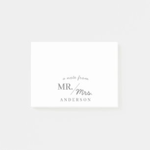 Post-it® Moderne Chic Une note de M. et Mme Couple Newlysée
