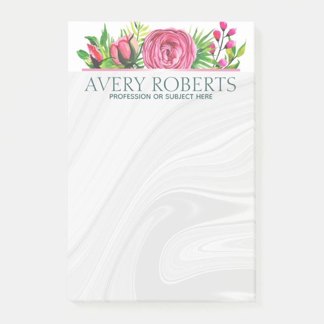 Post-it® Moderne Floral Luxe aquarelle Classy (Devant)