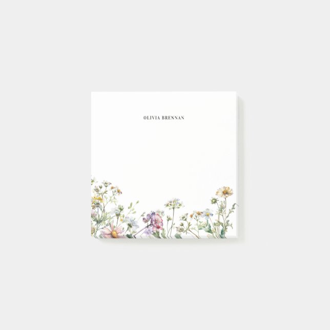 Post-it® Moderne Meadow Fleur sauvage design délicat (Devant)