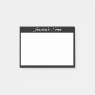 Post-it® Moderne minimaliste noir blanc personnalisé